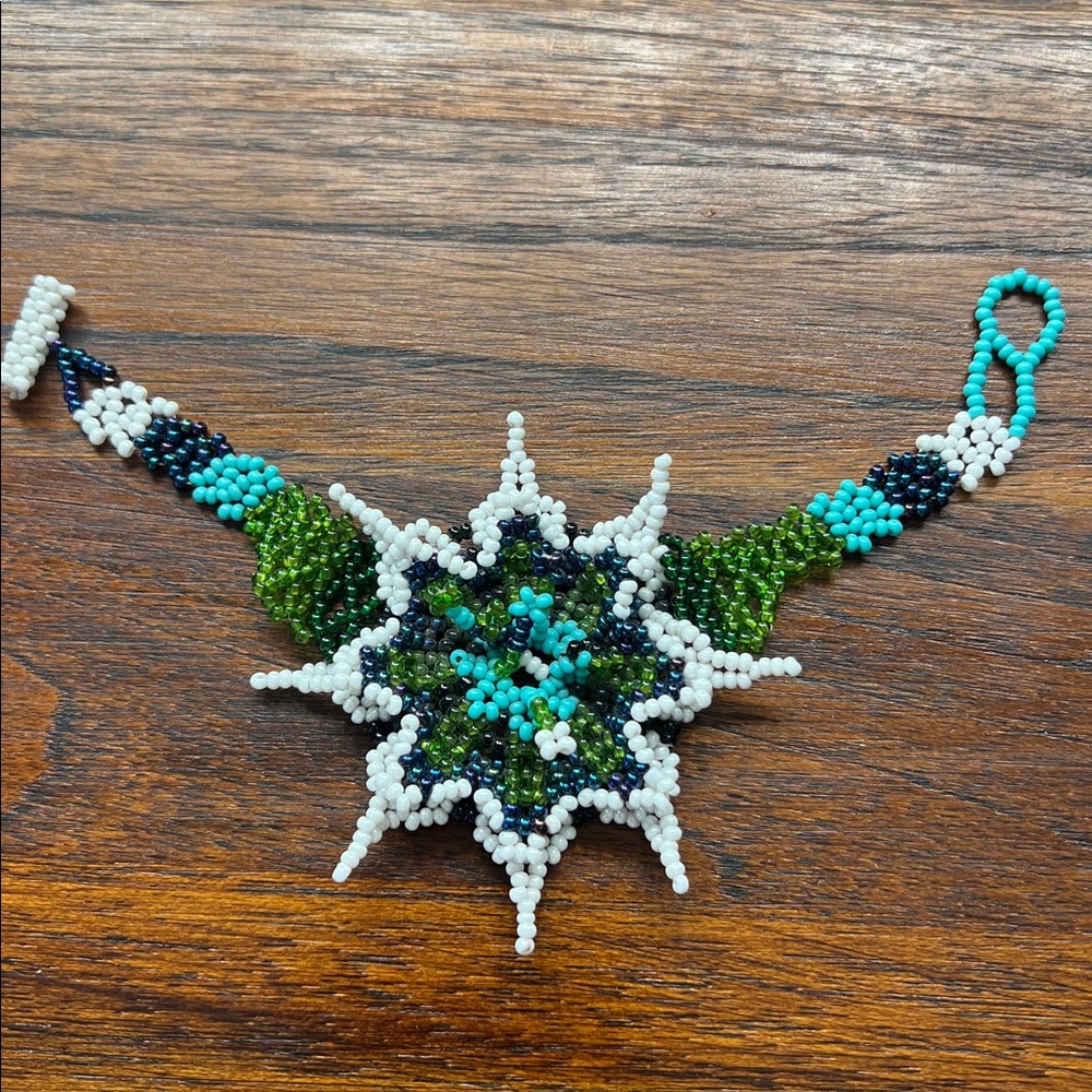 Handmade Beaded Starburst Boho Style Bracelet from Panama Gorgeous!